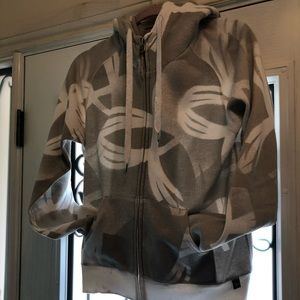 TNA Grey & White Logo Hoodie